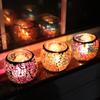 Classic Glass Candlestick Mosaic Candlestick Color Candle Cup