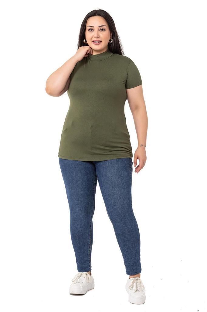 Женский стиль, боди большого размера, боди больших размеров, полуводолазка с коротким рукавом, вискозное боди изумрудного цвета