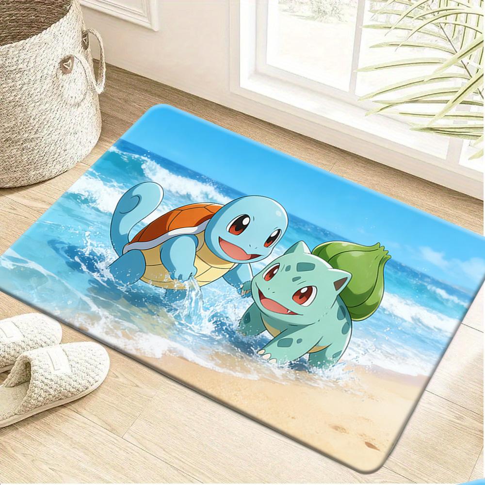 Pokemon Ash & Friends Ocean Adventure Print Doormat Non-Slip Absorbent Floor Mat for Indoor Entrance Home Decor