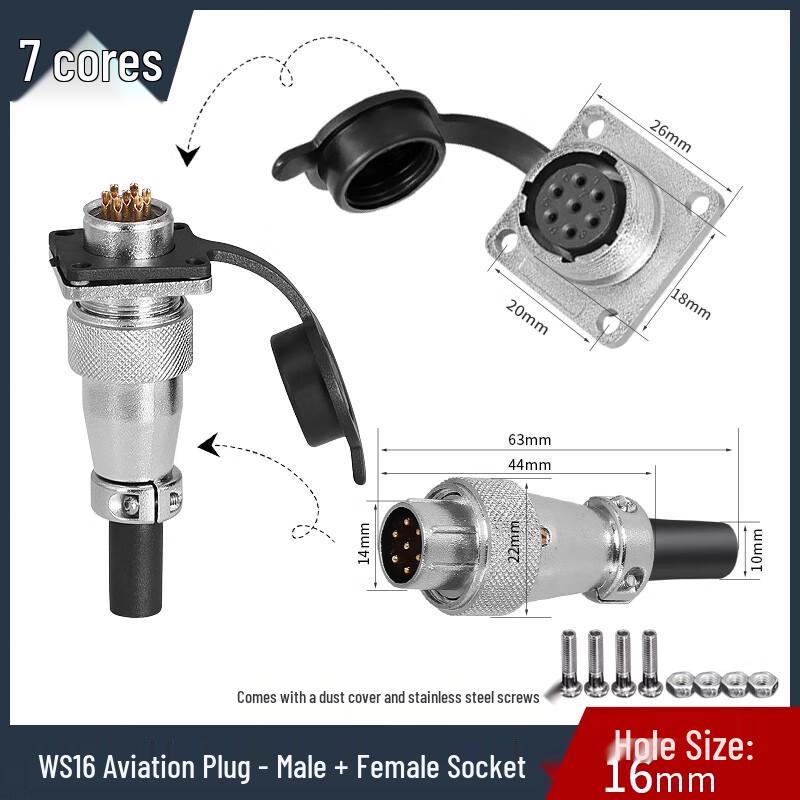 Kaixiang WS16-7 Core Aviation Plug Wire Connector