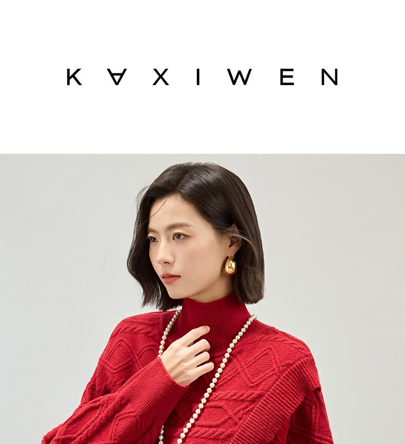 French retro twisted flower knitted sweater