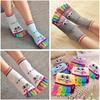Color Random Cute Sports Trainer Five Finger Toe Socks Cotton Cartoon Smile