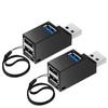 2 шт. 3-портовый USB-хаб Портативный высокоскоростной разветвитель для ПК, ноутбука