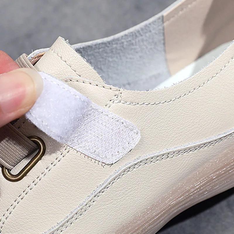 Женские мокасины из натуральной кожи на плоской подошве, женские лоферы, весенне-осенняя женская обувь, повседневная обувь для женщин, кроссовки WSH4808