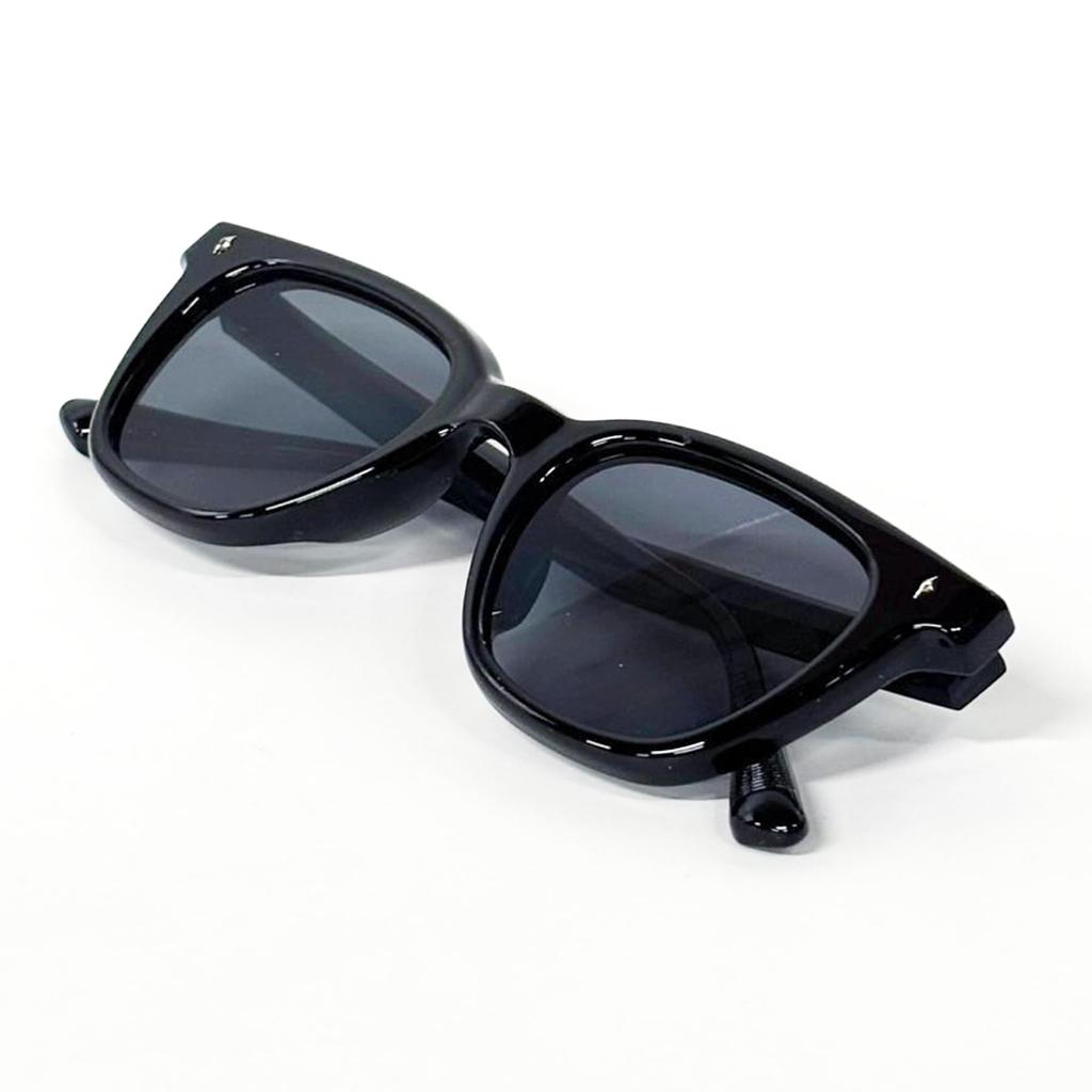 Солнцезащитные очки FashionBerry Shiny Black x Smoke Wellington для мужчин и женщин с легкими прозрачными линзами для защиты от УФ-лучей, стильные, 99% защита, оправа, унисекс,