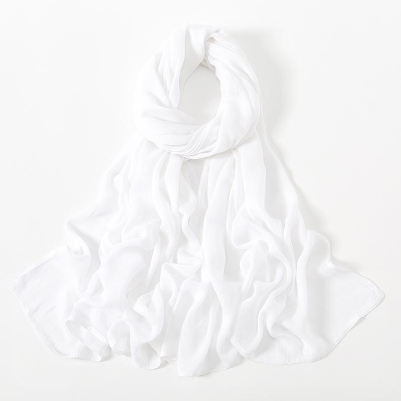 Хлопок Район Модал Хиджаб Шарф Однотонный Головной платок Накидки Большой размер Однотонные Шали Мусульманский Женский Хиджаб Исламский Тюрбан Повязка на голову 190*85см