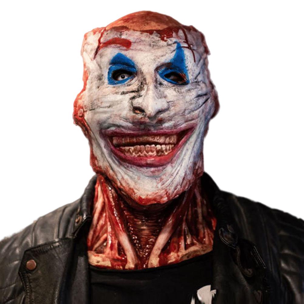 Джокер Двойная Съемная Маска на Хэллоуин Жуткая Маска Черепа На Полную Голову Джокер Двойной Слой Порванная Маска для Хэллоуина Косплей