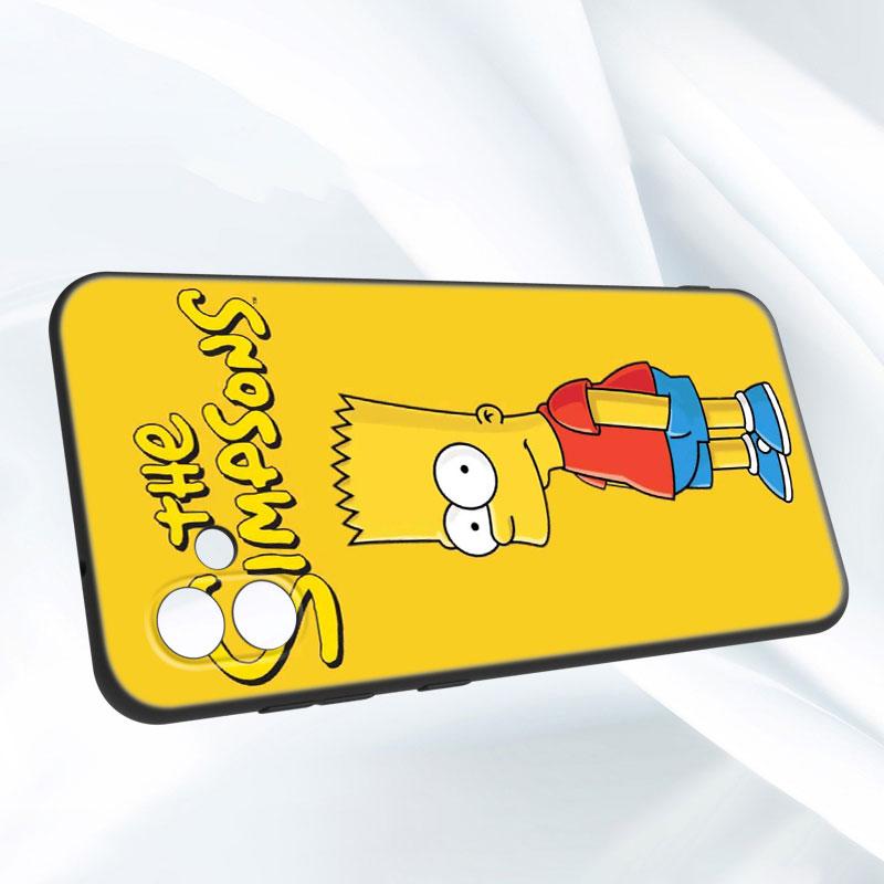 The Simpsons Black Silicone Phone Case For Samsung Galaxy A01 A03 Core A04 E A02 A05 A10 A20 A21 A30 A50 S A6 A8 Plus A7 2018