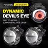 1 пара автомобильных динамических линз Devil Eyes 12-36 В Demon 3 дюйма Red Eye ABS водонепроницаемые фары в сборе автодополнительные аксессуары