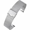 Thong Chamae Watch Strap Stainless Mesh Mesh (small) Easy Click Metal Watch Band Milanese (22mm, Silver)