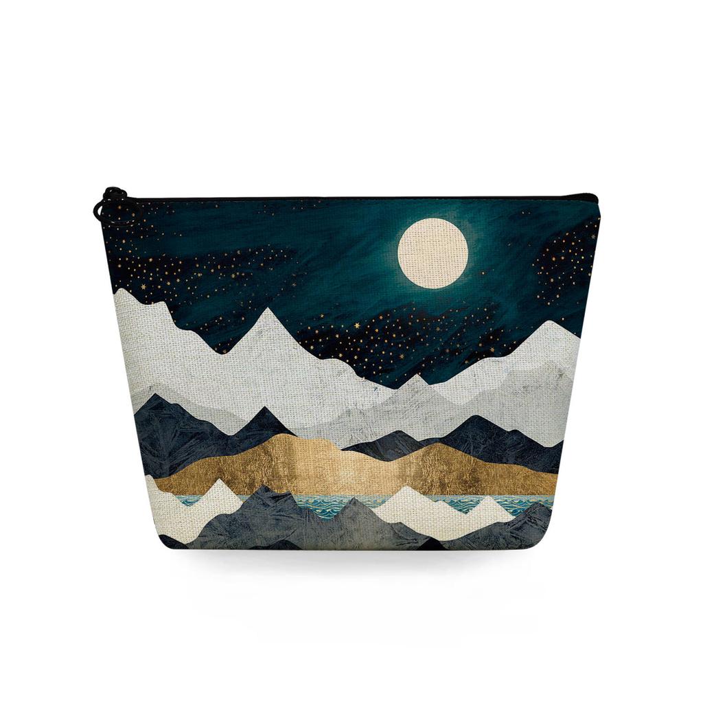 Women Landscape painting Print Cosmetic Bag Toiletries Organize Travel Storage Case 6753 KTB