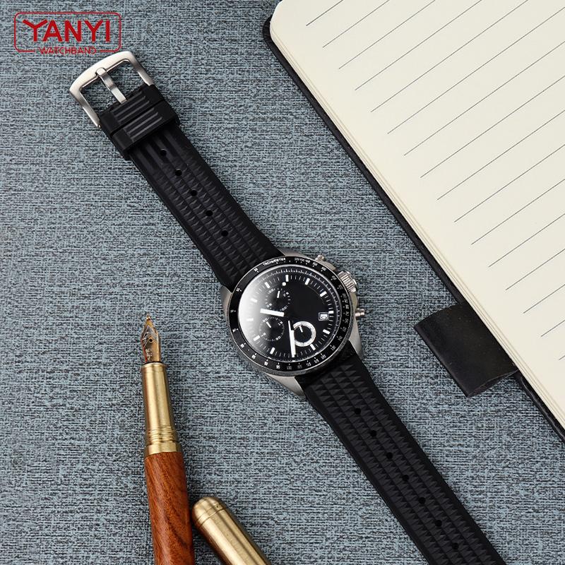 Ремешок для часов из фторкаучука 20 мм 22 мм, пылезащитный резиновый браслет для Omega Seiko, Huawei, Samsung, ремешок для часов, брендовый спортивный ремешок для часов