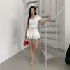 New ArrivalS Open Run Women S Nylon Banding Shirring Double Layer Mini Skirt