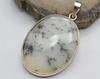 Ожерелье из стерлингового серебра 925 пробы, подвеска из натурального дендритового опала ручной работы из драгоценного камня
