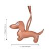 PU Leather PU Leather Hanger Dog Bag Pendant Cute Dachshund Keychain  Women