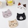 Cute Cat Coaster Silicone Cup Mat Drink Coaster Onderzetters Non-Slip Dessous De Verre Drink Coffee Cup Mat Holder Coasters