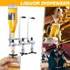 30ml 3 Bottles Bar Wine Holder Shots Stand Machine Wall Bracket Wall Mounted Wine Liquor Drinks Dispenser Bar Beer Soda Silver