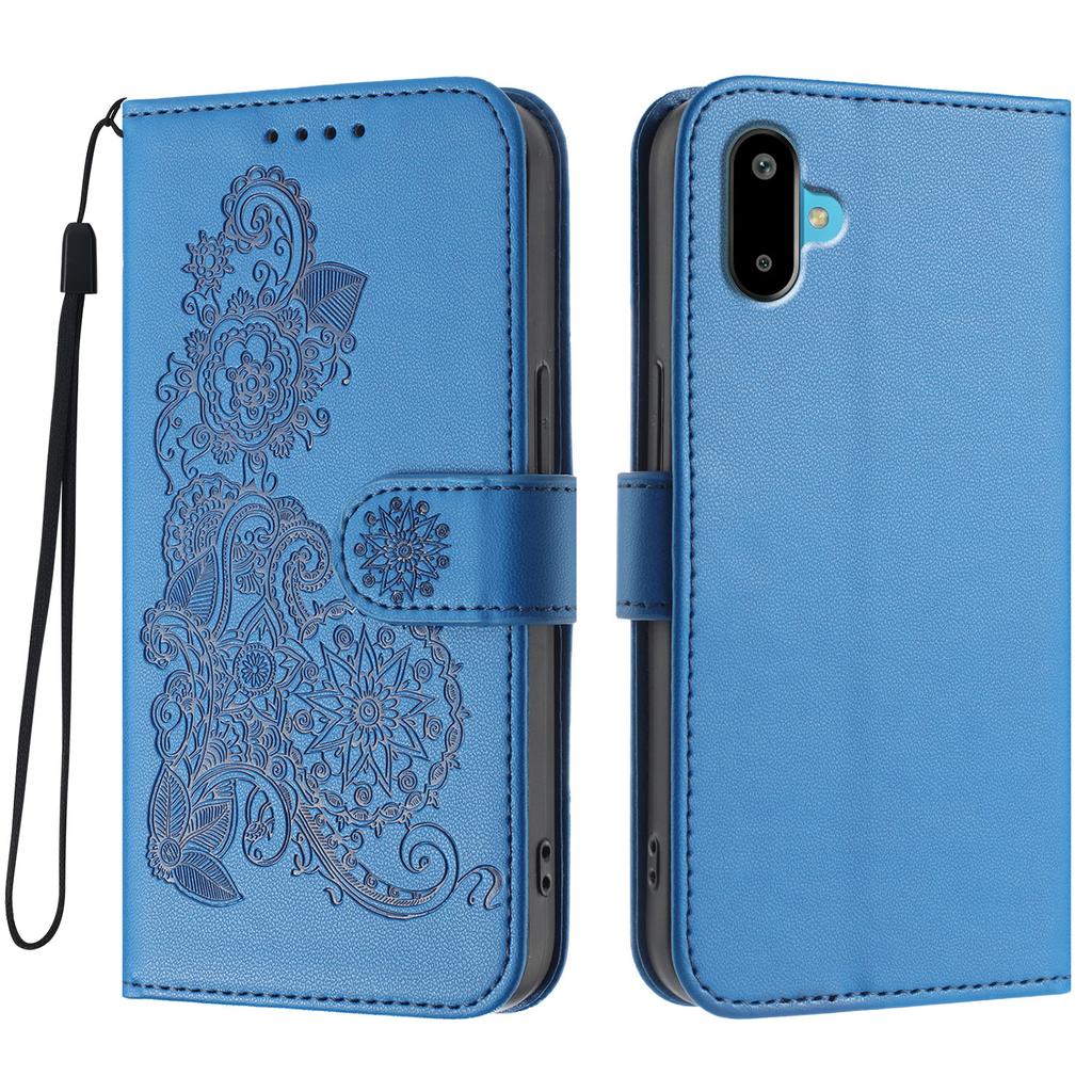 For Samsung Galaxy M06 5G/Galaxy F06 5G Phone Cases Mandala Flower Leather Wallet Mobile Cover with Strap