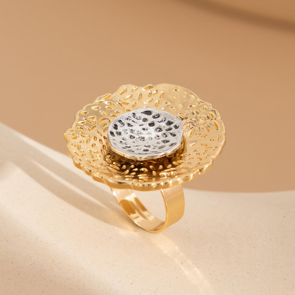 Повседневный стиль круглое полое кольцо из сплава старинный золотой цвет модные нерегулярные винтажные цветочные геометрические кольца на костяшки пальцев