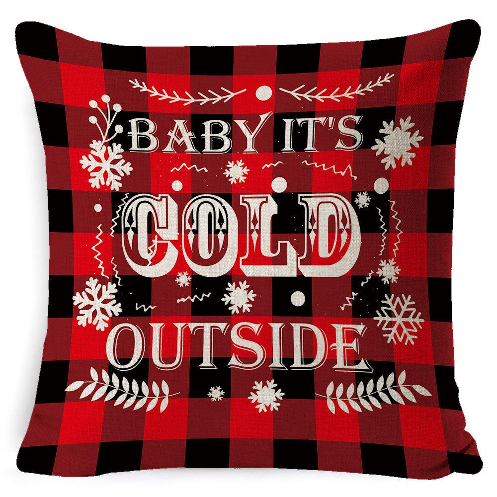 Christmas Pillow Case Christmas Light Luxury High-end Pillow Family Bed Pillow Case Home Cushion Bed Pillow