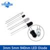 20pcs/set 3mm 5mm 940nm LED Infrared Emitter and IR Receiver Diode F3 F5 LEDs Diodes, for Arduino