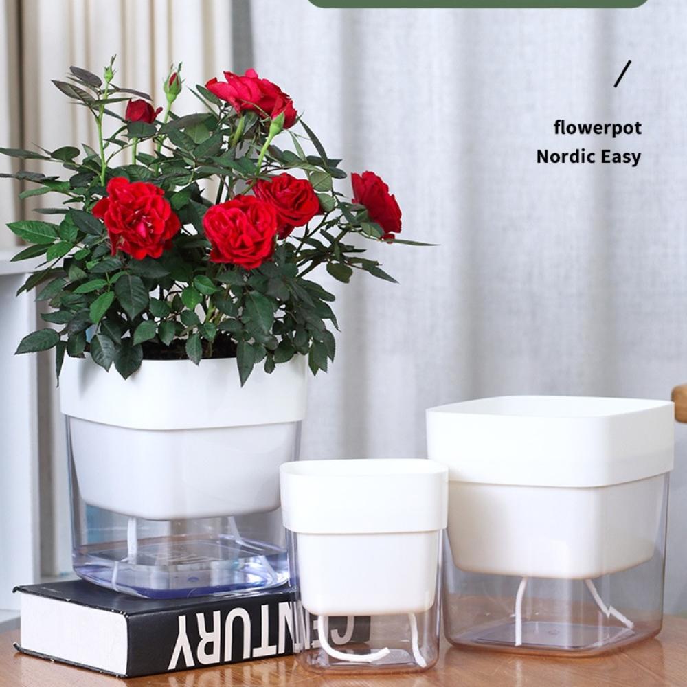 Самополивающийся гидропонный горшок, включая подкладку для цветочного горшка, новый грунтовый цветочный горшок