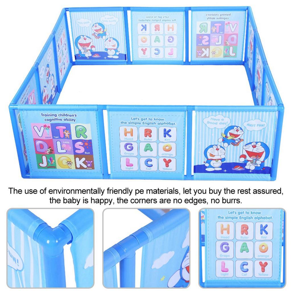 Детский манеж для игр малышей, ограждение для игр в помещении, защитное ограждение для игрового домика(синий)