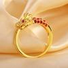 Кольцо на год Дракона, год рождения, знак зодиака, открытое, женское, легкое, роскошное, продвинутое, осенне-зимнее, кольцо, кольцо
