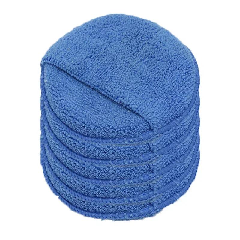 Аппликаторы для ухода за автомобилем, губки для полировки автомобиля, мягкие микрофибровые круглые карманные губки из поролона, инструменты для чистки автомобиля