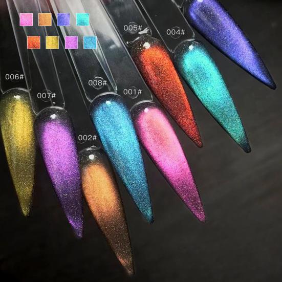 8 мл клей «кошачий глаз», сверкающий, быстросохнущий, тонкая текстура, зыбучий песок, гель-лак для дизайна ногтей для красоты 
