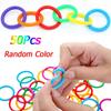 50 Pcs 15mm Plastic Ring Binder DIY Albums Circle Loose-leaf Book Hoops Opening Office Binding Supplies Photo Album