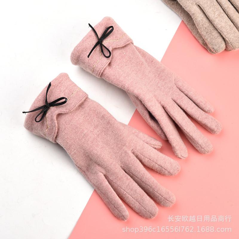 Перчатки зимние женские милые флисовые теплые шерстяные перчатки утолщенные уличные для вождения для езды с сенсорным экраном кашемировые перчатки