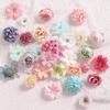 50/90Pcs Mini Random Artificial Silk Flower Heads For Home Room Decoration Fake Rose Peony DIY Wreath Mother's Day Wedding Decor