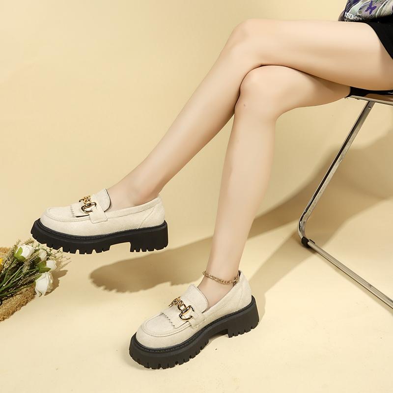 Женская обувь в стиле Лолита, новые модные туфли Мэри Джейн для женщин, туфли на плоской подошве с круглым носком, повседневные туфли на платформе с металлической пряжкой на каблуке для женщин