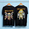 Футболка MEGADETH Мужская и Женская с коротким рукавом Футболка Люксового Бренда Летние Спортивные Топы Винтажная Уличная Одежда Мужская Одежда