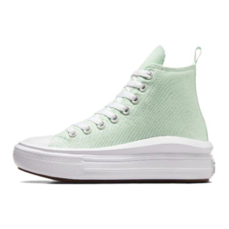 Converse Кроссовки Chuck Taylor All Star Move Platform High GS Sticky Aloe Kids, синие, белые, черные A06350C
