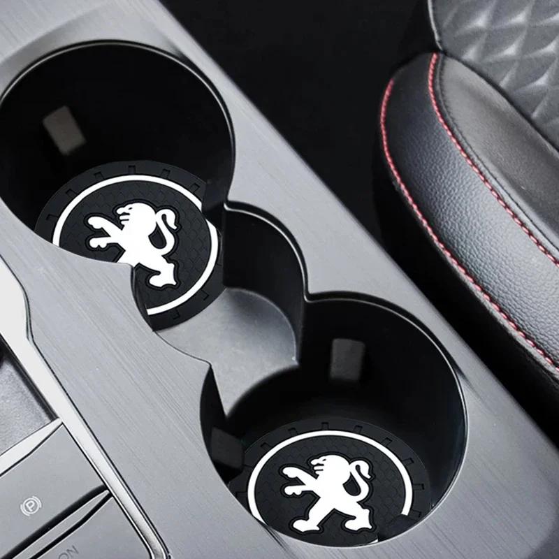 Нескользящая подставка-подстаканник для автомобиля, резиновый коврик, держатель для бутылки, аксессуар для интерьера, противоскользящий держатель для стакана для Peugeot 208 3008 308 508 408 2008