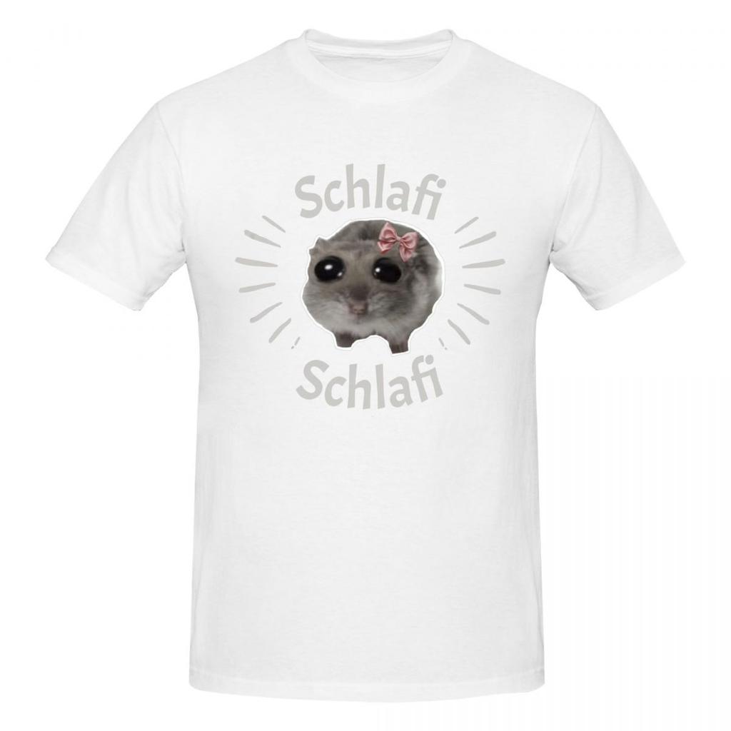 Unisex Schlafi Schlafi Funny Hamster Cute T Shirt Vintage Plus Size Cotton Crewneck Custom Sleeve Unisex T Shirt