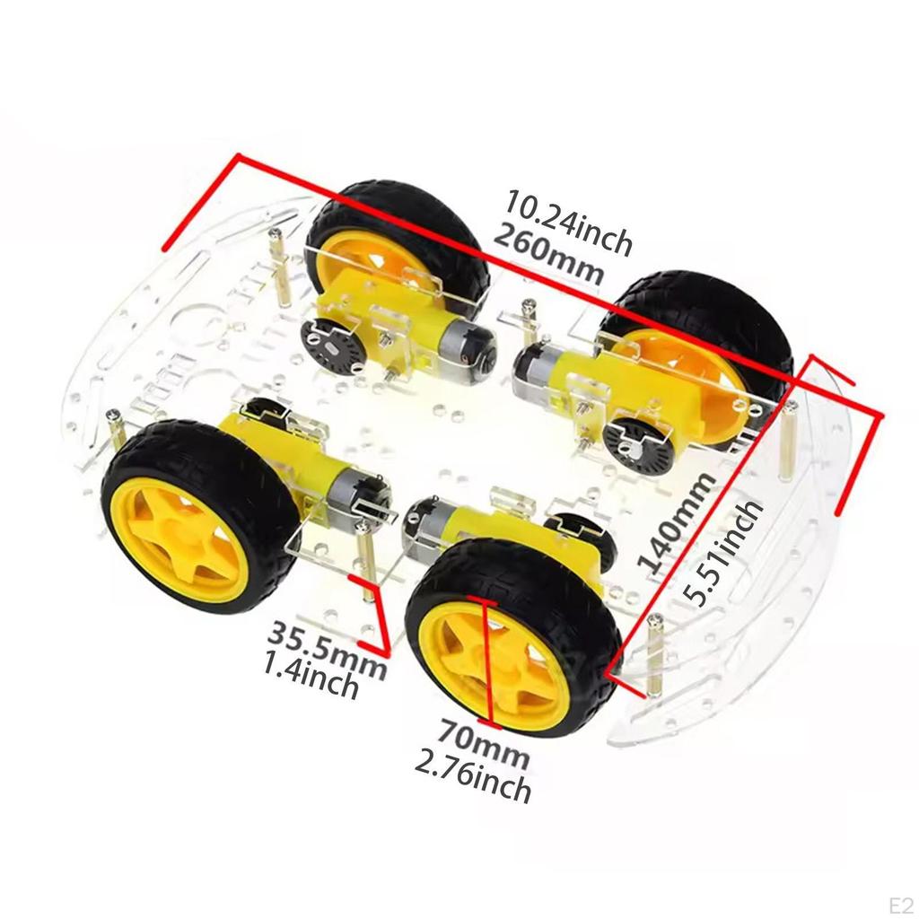 RC Car Chassis Kits Easy To Install DIY Projects Motor for Home School Teens