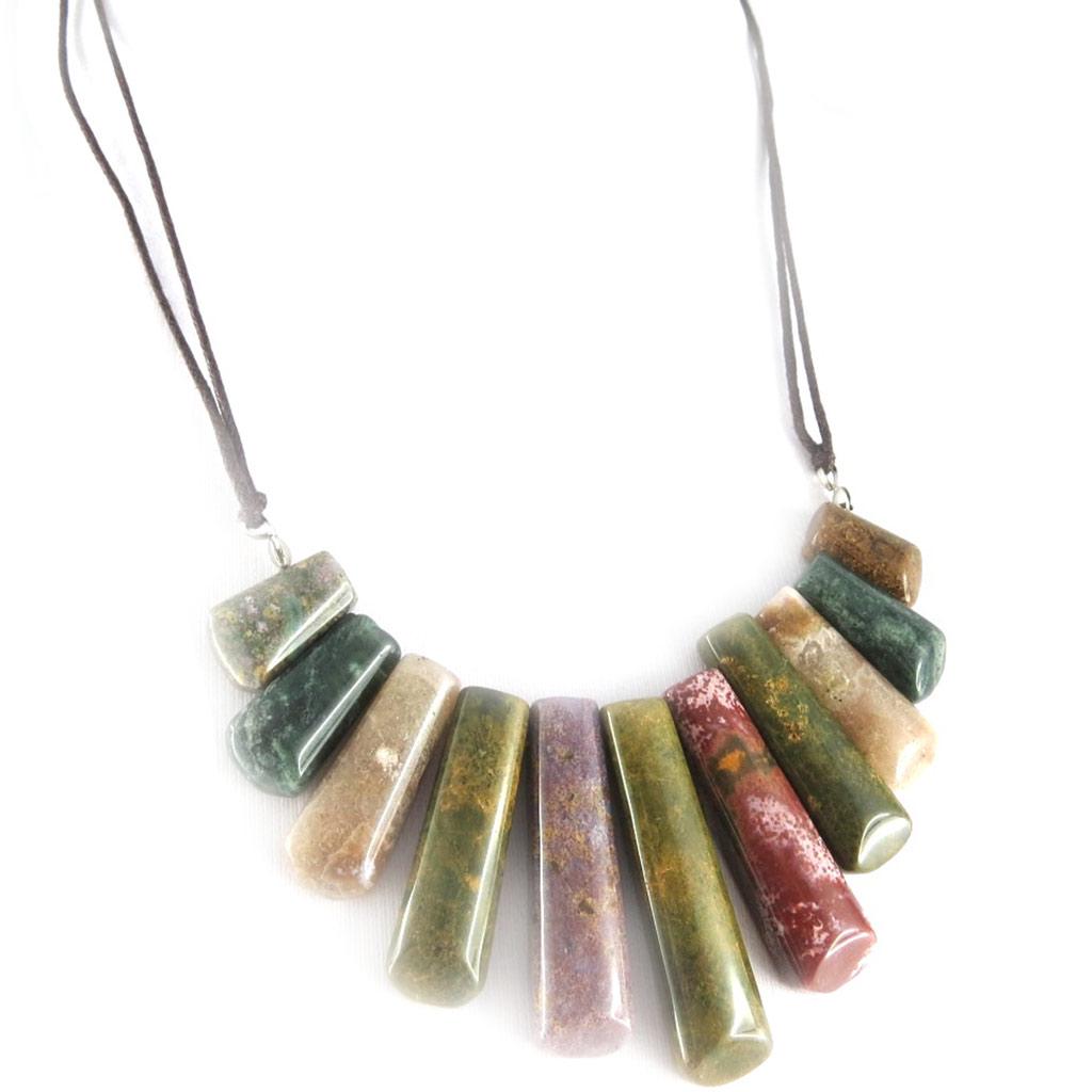 Les Trésors De Lily [K7300] - 'Mineralia' Agate Necklace