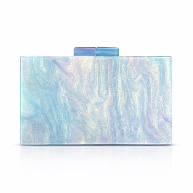 Shoulder Bag New Pearlized Acrylic Banquet Ladies Crossbody Evening Wedding Clutch Bags Crystal Original Brand Wallet Eco Pouch
