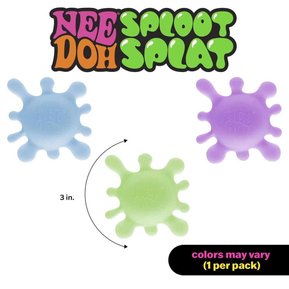 NeeDoh Sploot Splat - Мягкая игрушка-фиджет для детей, Мячики-антистресс Nee Doh, Сенсорные фиджеты, Мягкие игрушки для снятия тревоги, Безопасные и нетоксичные, Возраст 3 года