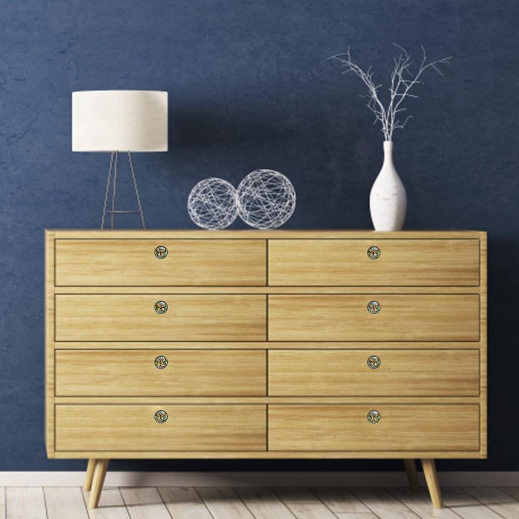 4 шт. в упаковке ручки для шкафов из цветного стекла с бабочкой, круглые ручки для ящиков из хрусталя, ручки для комодов, ящиков, ванной, кухонных шкафов, гардеробов