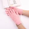 Вязаные перчатки для женщин осень и зима из пряжи и бархата с сенсорным экраном для тепла на открытом воздухе и езды на велосипеде корейские милые перчатки