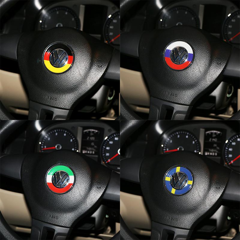 Автомобильный Стайлинг Рулевое колесо Кольцо Чехол Для VW Passat B6 B5 B7 B8 B9 CC Golf 5 7 6 Jetta Tiguan T-ROC Lavida Bora Scirocco Наклейка