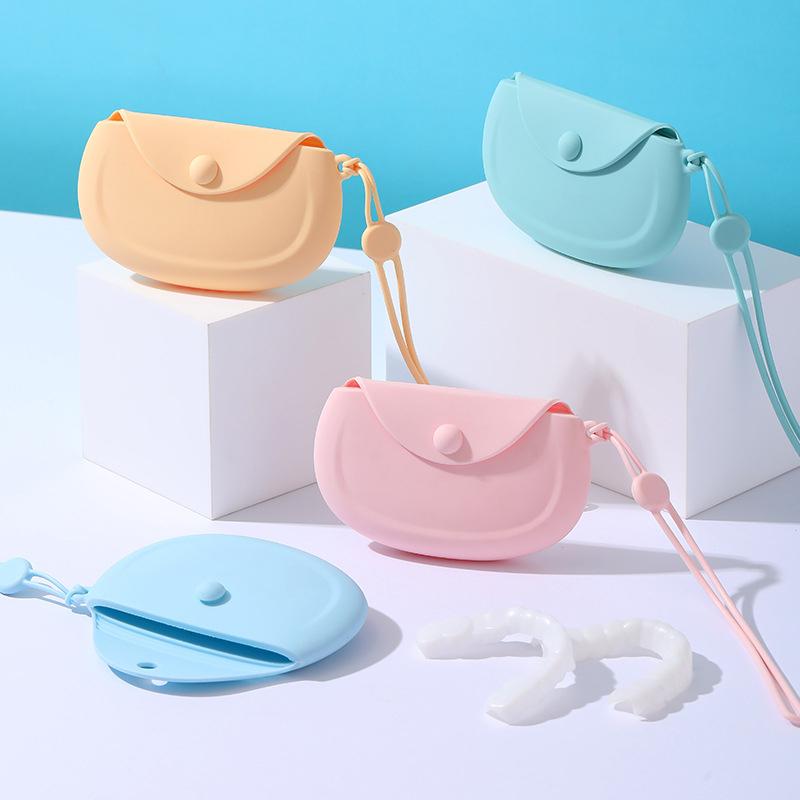 1 шт. Силиконовый футляр для зубных протезов, контейнер для хранения, защитная капа для зубных протезов.