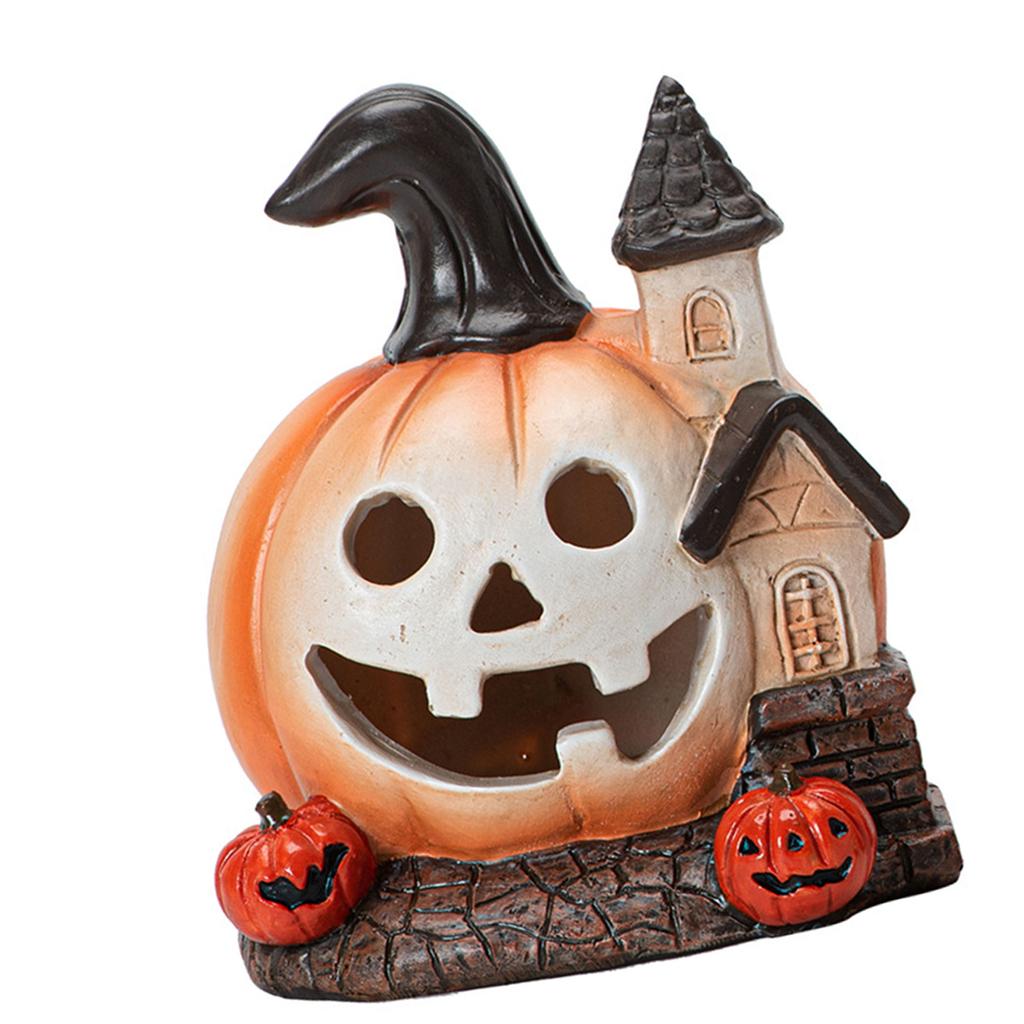 Хэллоуин Тыква Украшения Смола Тыква Фигурки Настольные Центральные Композиции для Уличного Внутреннего Сказочного Сада Украшения