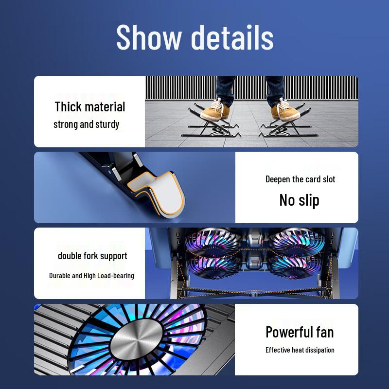 Chuse 4-Fan Laptop Cooling Pad Stand