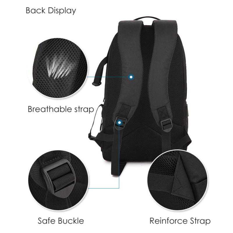 JINNUOLANG Professional Digital SLR Camera Backpack Large Photography Bag Tripod Holder Waterproof Rain Cover Outdoor Hiking