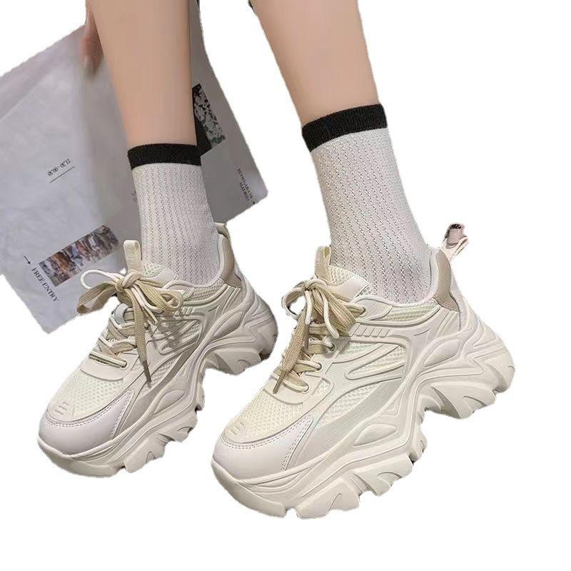 Толстая подошва Dad Shoes Женская осенняя дышащая повседневная спортивная обувь